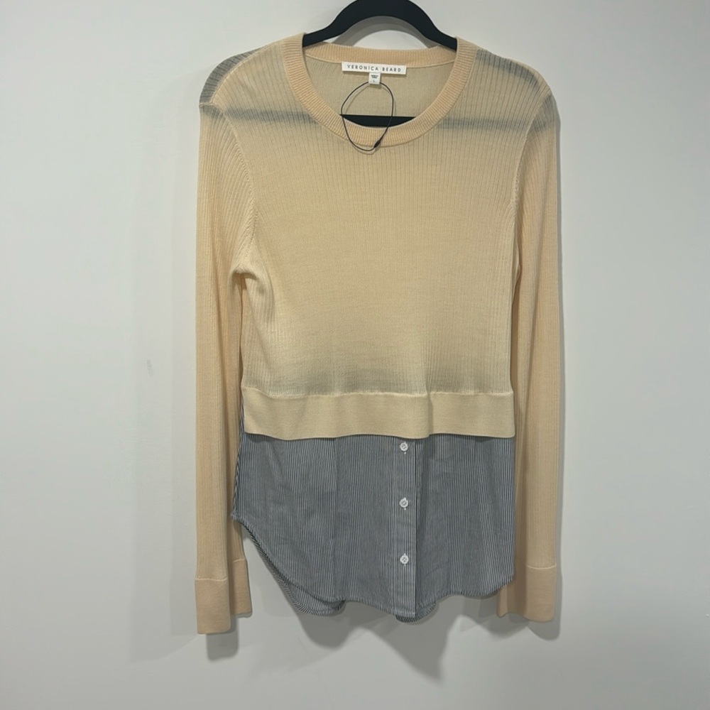 VERONICA  BEARD LIGHTWEIGHT SWEATER SHIRT LARGE